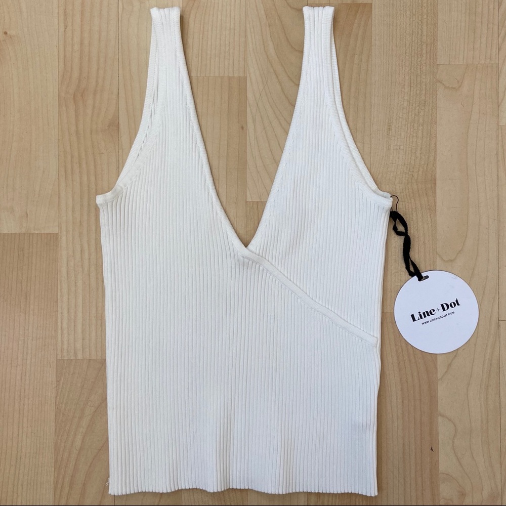 NWT Line & Dot Margaret rib tank in Ivory, size XS
